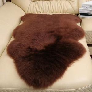 Tapis en peau de mouton Alien Shape gris foncé uni, tricoté à la main, coussin de canapé, décoration intérieure, 1 pièce, nettoyage localisé - Product Image 5