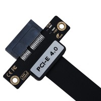 PCIe X1 Extension Cable 4.0 TPE Jacket Data Transmission Compatible Sound Card SSD Expansion DMA Adapter Wi-Fi Card (AX200)