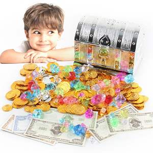 Moderno y Duradero Baúl del Tesoro de los Piratas del Caribe, Juguete de Plástico para Niños, Accesorio para Juego de Búsqueda del Tesoro - Product Image 4