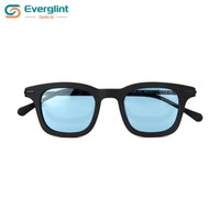 Lunettes de soleil carrées rétro polarisées de luxe haut de gamme, personnalisées, fabriquées à la main en acétate et métal