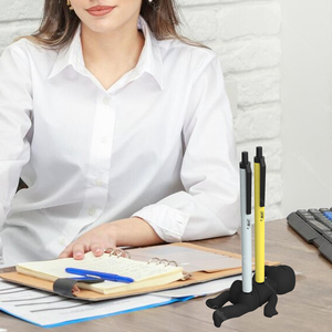 Porte-stylo de bureau en silicone amusant en forme de personnage, produit OEM d'usine, idéal pour un cadeau original et l'organisation du bureau - Product Image 6