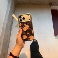 Coque de luxe style coréen avec motif rose pour iPhone 17, 13, 11 Pro Max, coque de téléphone plaquée argent avec bordure argentée pour iPhone 18 Pro