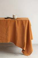 100% toile de lin table avec 1cm plaine hem linge de luxe nappe pour café boutique cadeau de mariage