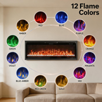 Cheminée électrique de style européen avec effet de flamme 3D réaliste pour hôtels, maisons, projets d'ingénierie, vente en gros directe