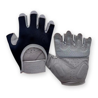 Venta al por mayor de medio dedo antideslizante guantes finos guantes de gimnasio para las mujeres de formación