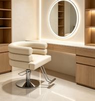 Chaise de coiffure moderne de luxe, chaise de barbier inclinable hydraulique pour salon de coiffure