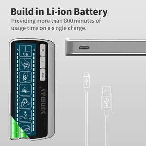 Unit TENS profesional pemijat getar Saluran ganda intensitas dapat diatur untuk alat pemulihan otot pereda nyeri fisioterapi - Product Image 6