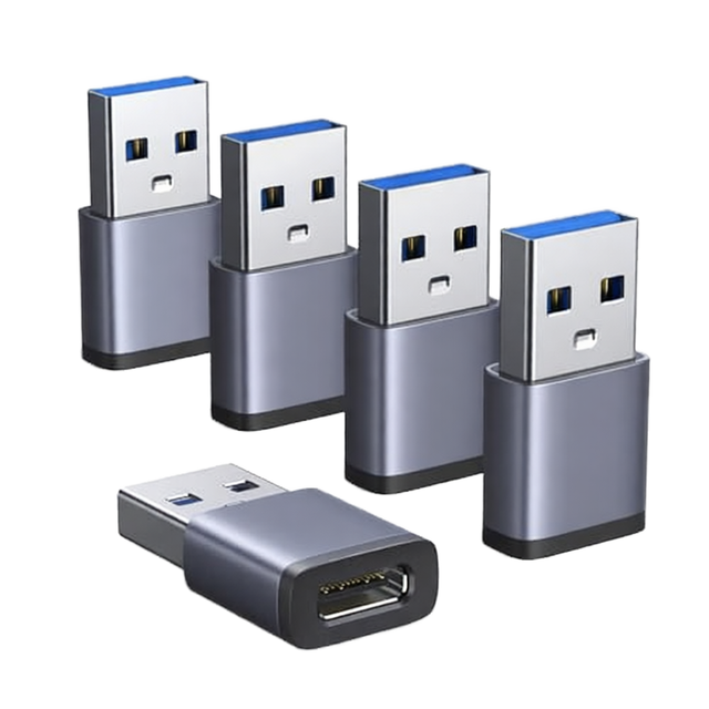 UGREEN USB-C to USB-A Adapter 5 Pack 10Gbps Zinc Alloy Desktop Use Cable Converter