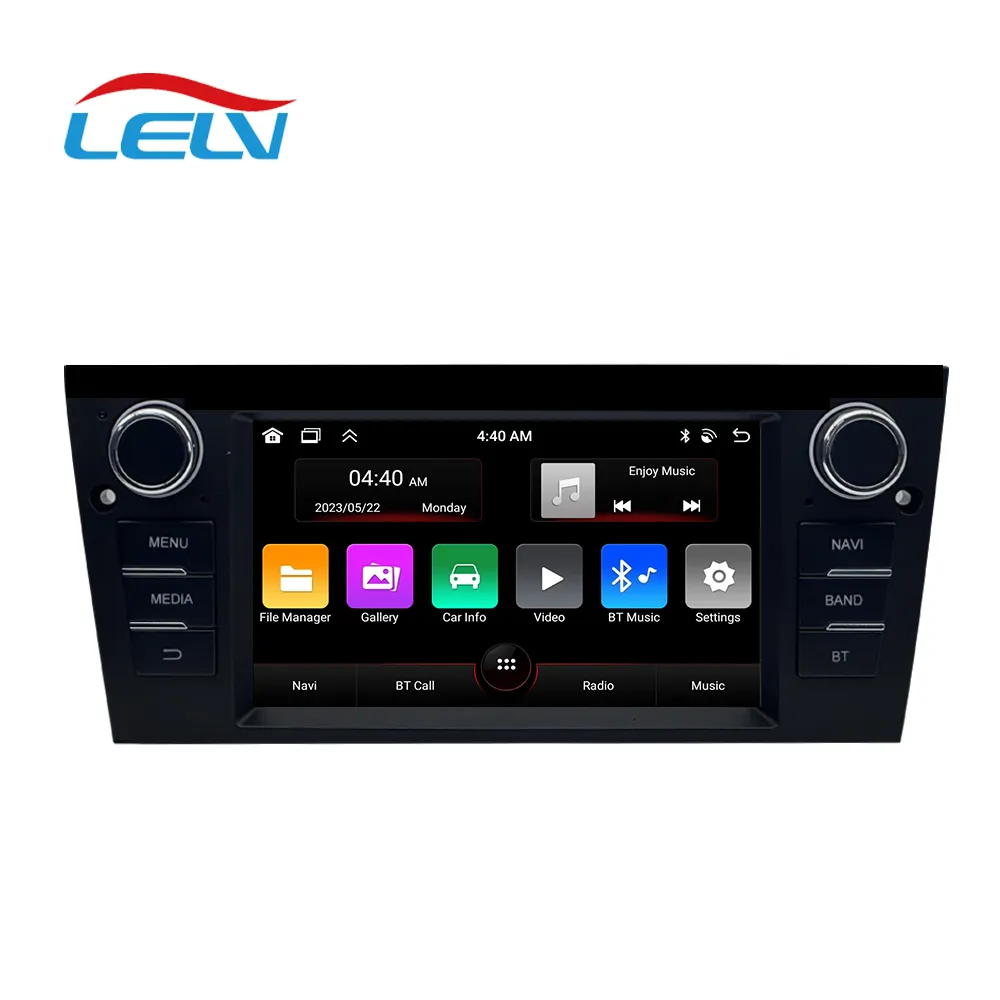 LELV 안드로이드 13 자동차 라디오 DVD 플레이어 Bmw 3 시리즈 E90 E91 E92 E93 Gps 탐색 Bt swc Rds지도 카드 USB