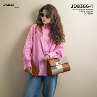 QAZA Prix Bas en Gros Sacs à Main Luxe de Qualité Supérieure 2 en 1 pour Femmes 2024 Sac à Bandoulière en Cuir PU Mode Color Block