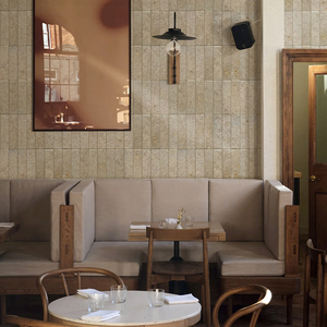 Beige 50*200mm Carreaux de pierre calcaire naturelle Carreaux de mur de sol à longue bande pour cafés Restaurants <span class=keywords><strong>Ardoise</strong></span> - Product Image 4