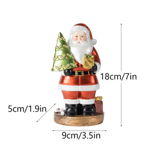 Figura Decorativa de Resina Hecha a Mano de Santa Claus, Estilo Navideño, para Decoración del Hogar - Product Image 3
