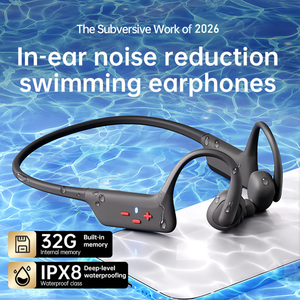Nouveaux écouteurs à conduction osseuse sans fil étanches IPX8 pour la natation et le sport, casque Bluetooth 5.4 avec micro pour l'exercice et le fitness 2026 - Product Image 1