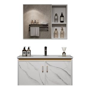 Nouvelle armoire de salle de bain intelligente avec lavabo intégré en céramique - Product Image 5