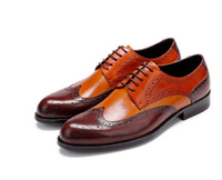 Chaussures Richelieu perforées pour hommes grandes tailles, style brogue, pour occasions formelles, bureau, mariage, vente en gros OEM ODM
