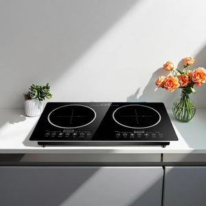 Fornello 2-in-1 con <span class=keywords><strong>Induzione</strong></span> e Infrarossi Integrati, Pannello Touch in Cristallo per Uso Domestico, Esterno e Alberghiero - Product Image 1