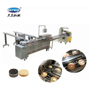 Biscuit Making Machine One/Two Lanes Sandwiching Machine Connects With Packing Machine