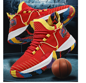 DFS1011 Zapatillas Deportivas Profesionales para Hombre, Diseño de Marca en Negro, Rojo y Verde, para Baloncesto, Running y Entrenamiento - Product Image 4