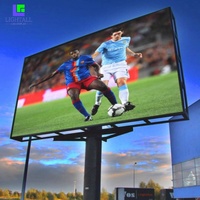P8mm Exterior LED Comercial Pantalla LED Publicidad al aire libre Cartelera Mall Pilars Pantalla LED Video Wall