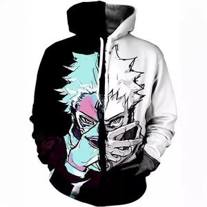 Felpa con cappuccio personalizzata in cotone organico per donna e uomo stile Anime <span class=keywords><strong>Y2K</strong></span> felpe leggere alla moda invernale per bambino - Product Image 2