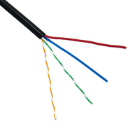 Cable de alimentación de CC de cobre 26awg para exteriores CAT5e Cable de red LAN de 2 pares para exteriores con cable de alimentación para Control