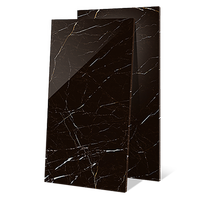 Carrelage en porcelaine effet marbre noir Sheng Luolan 600x1200mm, moderne, facile à nettoyer, imperméable, pour sol, mur, salle de bain, villa, salon