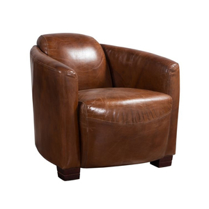 Defaico <span class=keywords><strong>Fauteuil</strong></span> de <span class=keywords><strong>club</strong></span> à cigares en cuir véritable <span class=keywords><strong>marron</strong></span> vintage <span class=keywords><strong>Fauteuil</strong></span> en cuir de vachette - Product Image 2