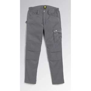 DIADORA UTILITY-702,177663-75070/L Pantalones en poliéster elástico, algodón y elastano sarga acero gris PANTALÓN DE TRABAJO - Product Image 1