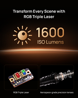 Projecteur laser triple 4K XGIMI Elfin Flip, 1600 lumens ISO vision jour, Google TV Netflix, zoom optique, Harman Kardon.
