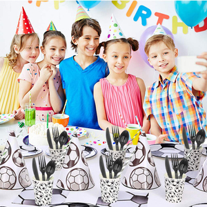 Ensemble de vaisselle jetable sur le thème du football, fournitures pour fête d'anniversaire sur le thème du football - Product Image 6