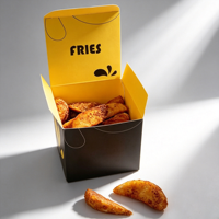 Boîte à emporter personnalisée en carton biodégradable pour hamburgers, poulet frit, corn-dogs, frites, poulet, bento, boîte à lunch