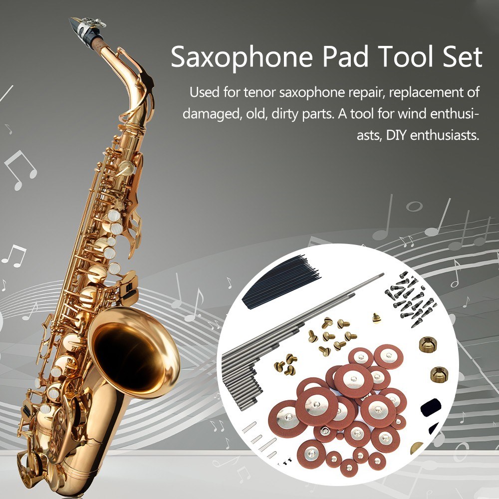 26pcs Saxofoon Reparatie Kit, Multi Maten Tenor Saxofoon Pads Replacement Kit
