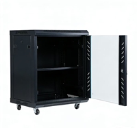 Armoire réseau murale 15U à parois épaisses, peut accueillir un rack de serveur ouvert insonorisé de 19 pouces, en acier SPCC, avec revêtement en poudre