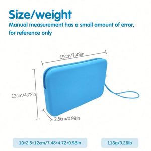 Pochette cosmétique en silicone à motif bonbon, avec logo personnalisé, imperméable, durable, avec fermeture éclair, pour voyage - Product Image 4