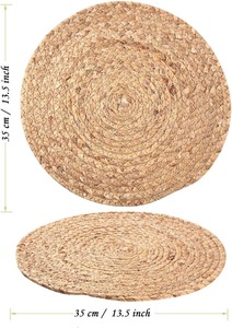 Plate Chargers Wood Placemats Non-Toxic Traditional Chinese Style <b>Party</b> Tablemats for <b>Table</b> Decoration - Product Image 2