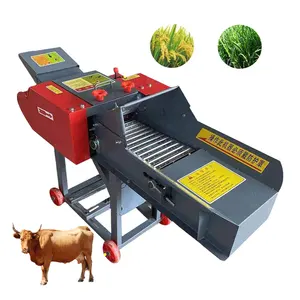 Small gasoline version farm poultry cattle and horses animal feed processor corn straw mower
