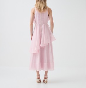 Robe midi vintage sexy à col halter avec volants, imprimé floral, ourlet asymétrique - Coupe ample, doublure en polyester - Product Image 2