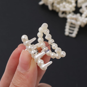 Kore Tarzı Zarif Kalp Şeklinde Fiyonklu Saç Tokası, Kadınlar İçin Basit Moda İncili Saç Aksesuarları, Parti İçin Küçük Saç Tokası - Product Image 3