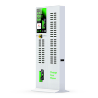 Station d'alimentation portable avec 72 emplacements, écran 23,8 pouces, batterie Li-Polymère, sortie 220W, application, station de recharge de téléphone, location de powerbank partagée