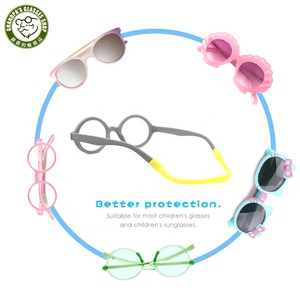 Lanière de sport antidérapante pour adolescents/enfants, sangle de sécurité en silicone souple pour lunettes, <span class=keywords><strong>porte</strong></span>-lunettes, plusieurs couleurs, longueur 17/20 cm - Product Image 2