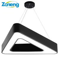 Zoneng nuovo prodotto Led ufficio minimalista lampada da soffitto moderna sala studio soggiorno luci Led lampadario rettangolare