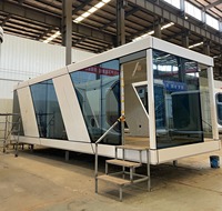 Offre Spéciale Tik Tok Maison Mobile Préfabriquée en Acier Étanche Vista sur Lac pour Airbnb, Maison Capsule Type Navire, Hôtels de Plage