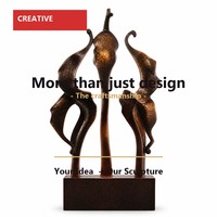 Sculpture Abstraite Moderne en Acier Inoxydable à Trois Colonnes, Statue d'Art Organique, Commande en Gros pour Projets Hôteliers et Commerciaux