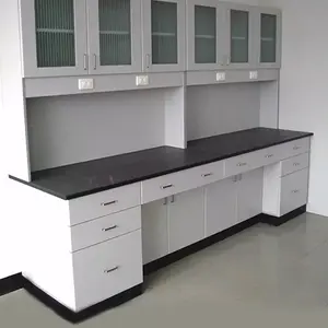 Cadre en C personnalisé Structure en acier et bois Équipement de mobilier de laboratoire Mobilier de laboratoire dentaire Banc de travail pour salle blanche