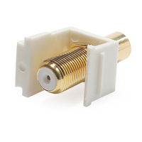 Kit AV-DATA KIT-3438, matériau ABS, plaqué or, prise RCA femelle vers prise Keystone femelle