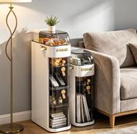 Armoire de rangement domestique en plastique fermée, idéale pour la cuisine, la salle de bain, le salon, étanche et offrant un rangement classé