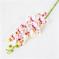 Anggrek Phalaenopsis 3D Simulasi 9 Tangkai, Bunga Sutra Buatan Gaya Film Taktil, Modern Minimalis untuk Rumah