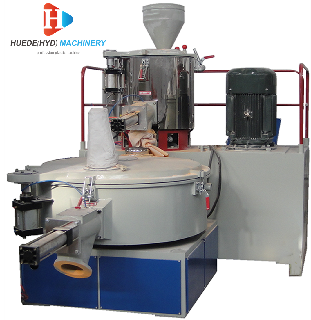 Высокоскоростной смеситель турбо пвх порошок Материал Горячая и водяная охлаждение смешивающая машина