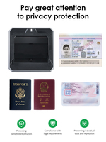 Lector de Pasaportes TD13 OCR MRZ, Escáner de Documentos con Sensor Automático, Escaneo de Identificación y Visa para Aeropuerto, Hotel, Control de Fronteras