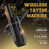 Machine à tatouer sans fil en gros pour professionnels : Corps en alliage d'aluminium, batterie rechargeable 2400 mAh et course réglable.